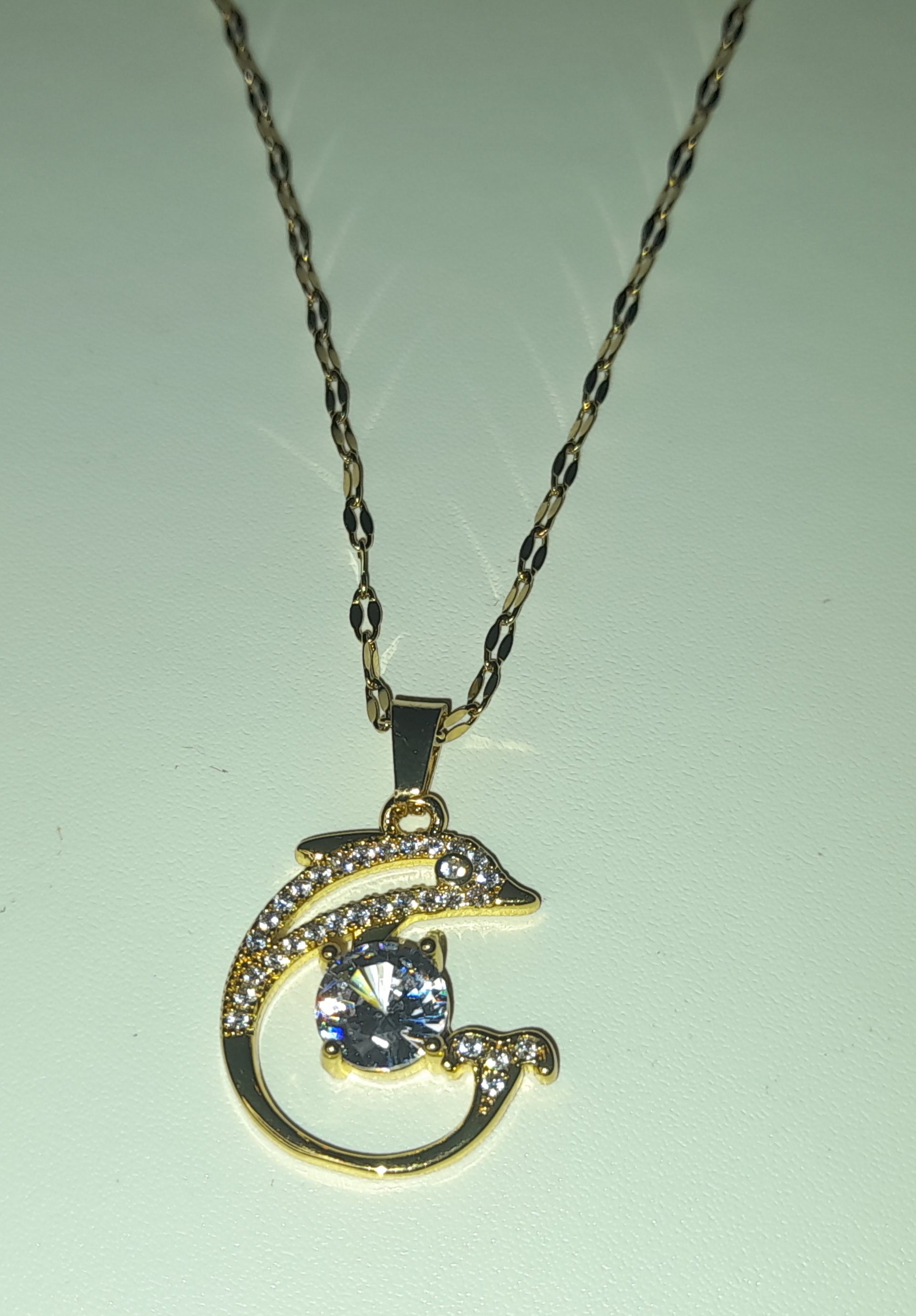 Titanium Steel Dolphin Pendant Necklace