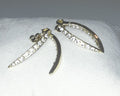 Golden colour zircon eardrop earrings