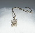 Titanium Steel Bear Pendant Necklace