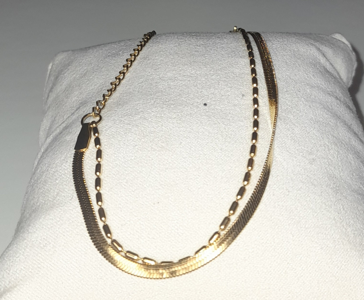 Golden titanium steel double bracelets