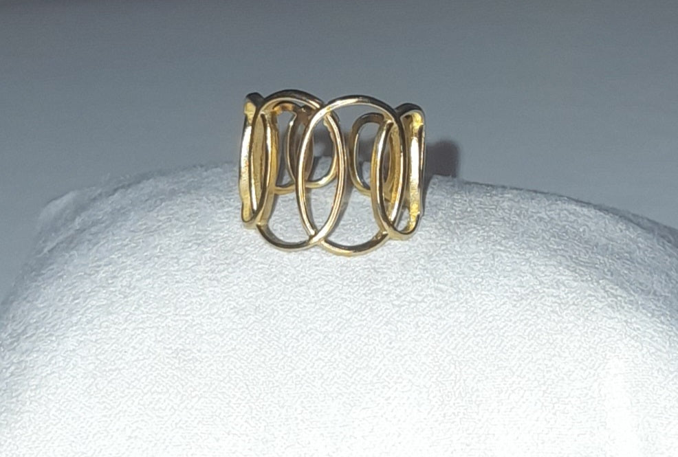 Stainless Steel Adjustable Open Ring (silver or golden colour)