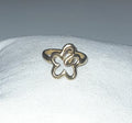 Cute Stainless Steel Flower Adjustable Ring