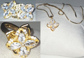 Sparkle & Luck: 18K Gold Plated Clover Jewelry Set