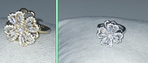 Rotating titanium steel flower ring