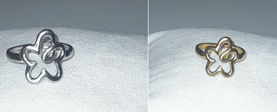 Cute Stainless Steel Flower Adjustable Ring