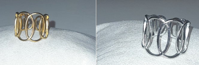 Stainless Steel Adjustable Open Ring (silver or golden colour)