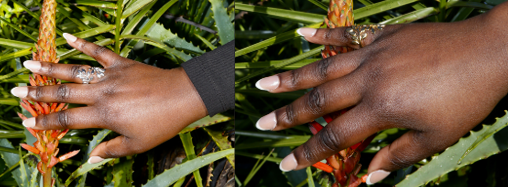 Stainless steel roman/greek goddess leaf ring (silver or gold colour)